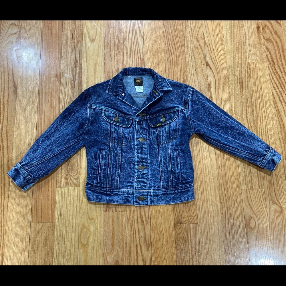 80s Lee Acid Wash Denim Jacket Womens Small XS.
